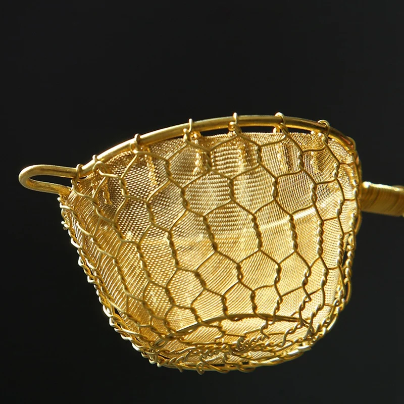 Чайный фильтр из чистой меди ручной тканый чайный протекающий воронка кунг-фу