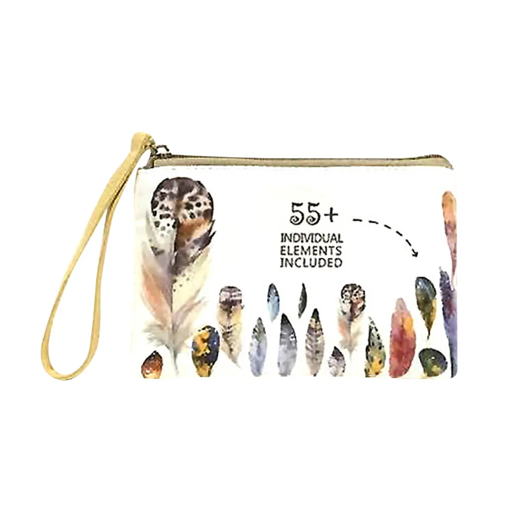 2019 весенний женский милый холщовый кошелек для монета сумка макияжа