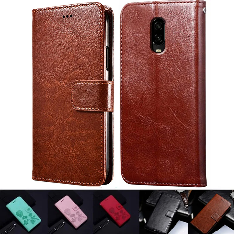 

Кожаный чехол в стиле ретро для Oneplus 6T, чехол, чехол, флип-кошелек, чехол для One Plus 6T 1 + 6T, чехол для телефона, защитный чехол-книжка