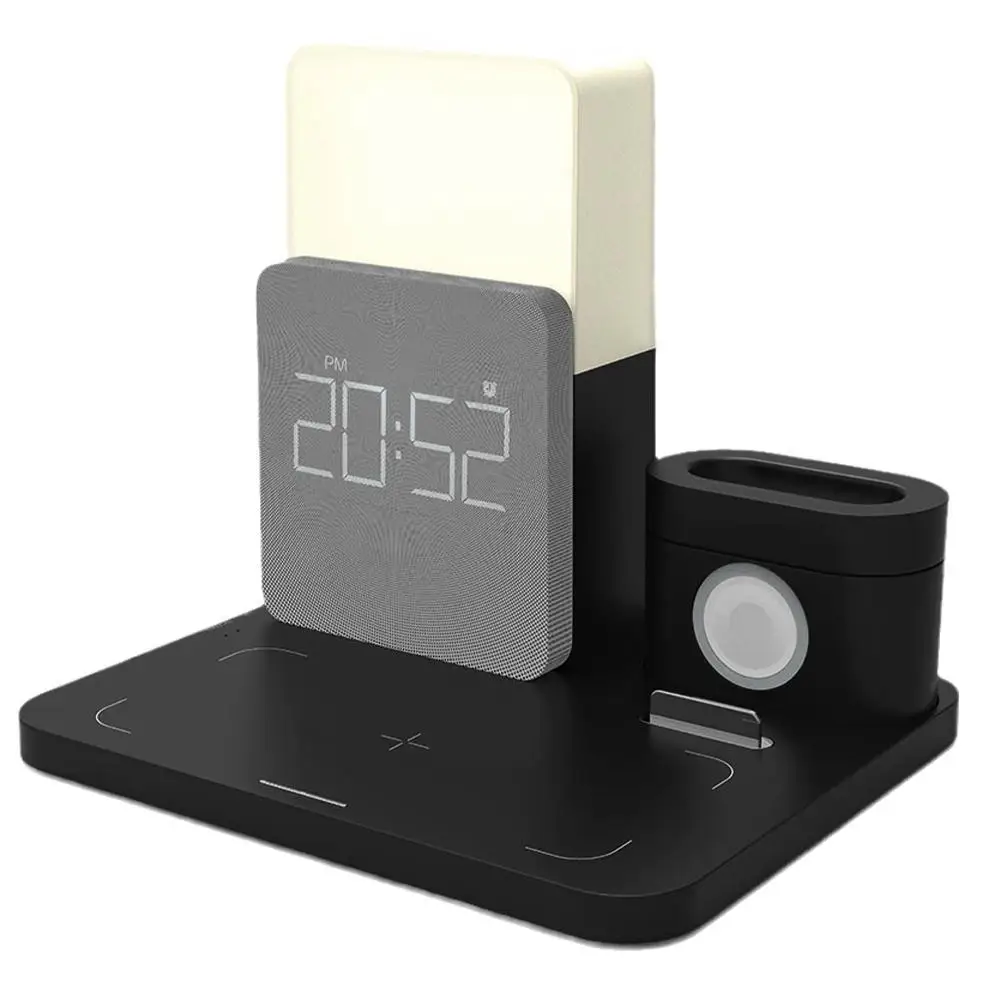 

6 in 1 Wireless Charging Base for iPhone / Samsung Galaxy / Huawei Xiaomi pixel/ LG Sony Night Light Wireless Qi Charging