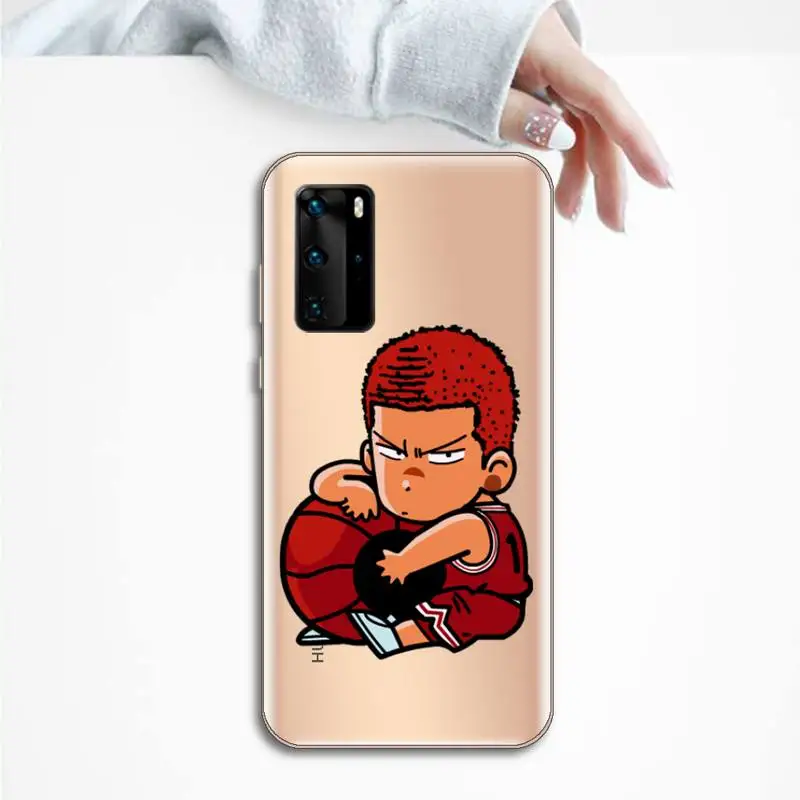 

Slam dunk anime manga Phone Case Transparent for Huawei P20 P30 P40 honor 8 10i P smart 2019 Samsung A71 A21S S10 20 plus