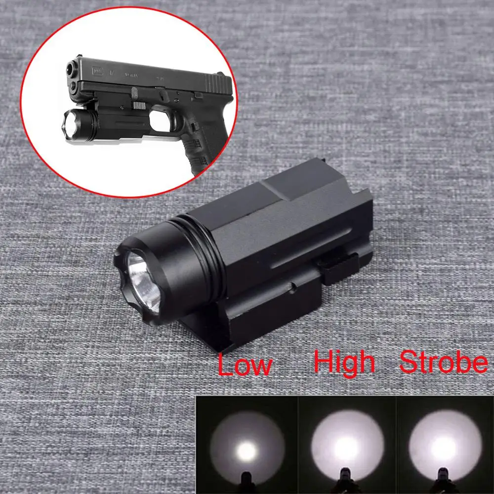 

Tactical Airsoft Mini Pistol Light QD Quick Detach Handgun Flashlight LED Rifle Gun Torch For 20mm Rail Fit Glock 17 19 18C 24