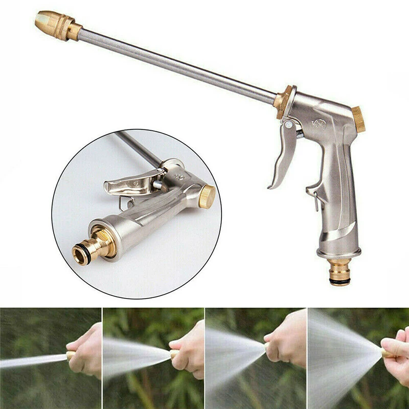 

Metal Pacifier Type Extension Rod Car Wash Water Gun Aluminum Alloy Electroplating Copper High Pressure Water Gun