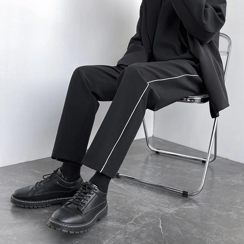 

Khaki/Gray/Black Suit Pants Men Fashion Business Society Mens Dress Pants Korean Loose Straight Casual Pants Men Trousers S-2XL