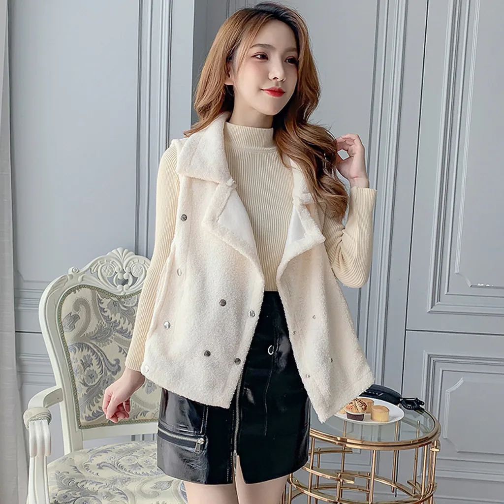 MISSOMO осенне-зимние женские жилеты куртка теплые толстые карманы винтажная