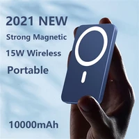 10000mah 15w power bank magnetic wireless fast charger powerbank mobile phone battery for iphone 12 13 pro max xiaomi mi samsung