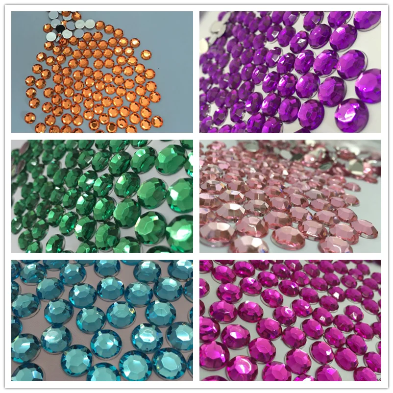 Стразы 3 мм-30 мм высокого качества без горячей фиксации акриловые стразы с