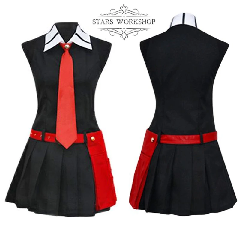 Костюм для косплея аниме Akame Ga KILL Kurome черно-белый модный женский костюм без