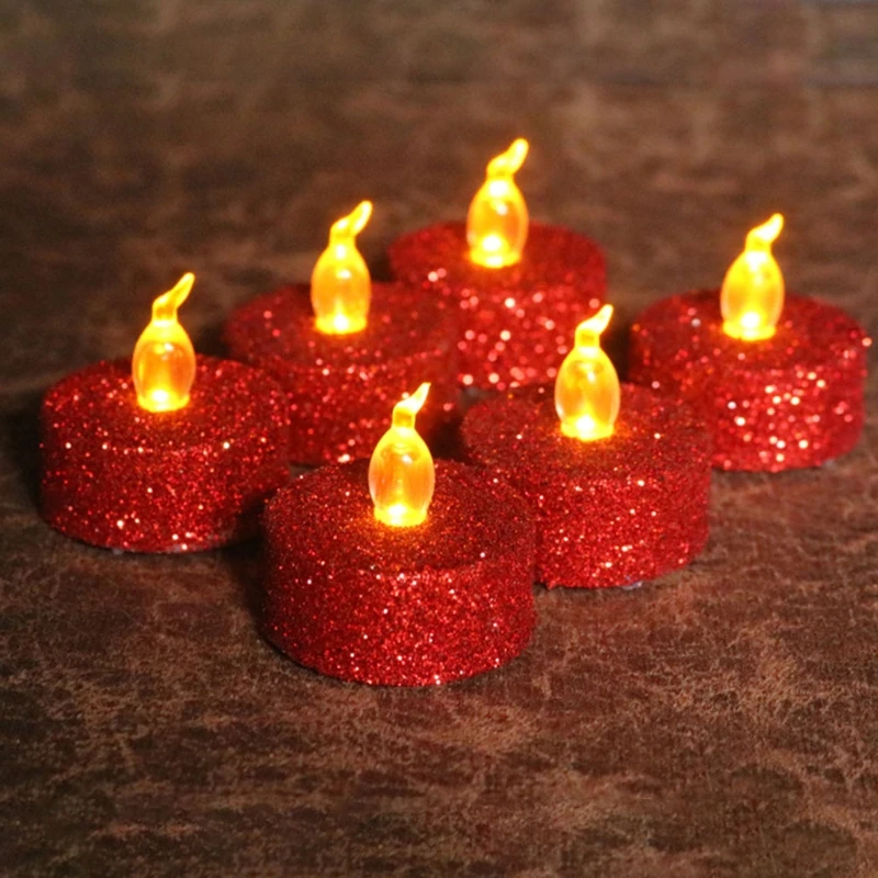 2021 12 шт./набор беспламенная Светодиодные свечи светильник моделирование ночника