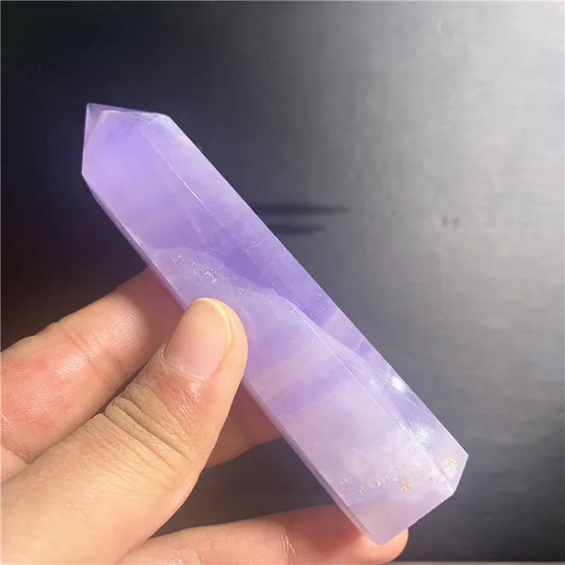 

Aladdin Natural Purple Flourite Point Crystal Tower Energy Stones Healing Quartz Pyramid For Home Decoration Jewelry Gift