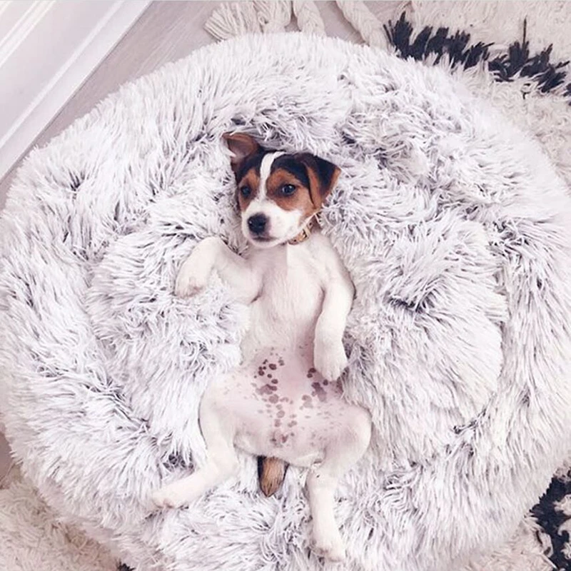 Кровать для собак пончики спальный питомник гнездо кошек теплый диван домашних