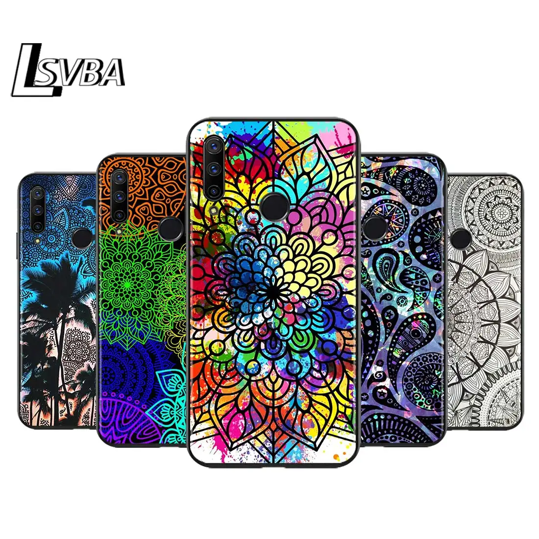 

Mandala Flower for Huawei Honor 30 20S 20 10i 9S 9A 9C 9X 8X 10 9 Lite 8A 7C 7A Pro Phone Case Black Cover