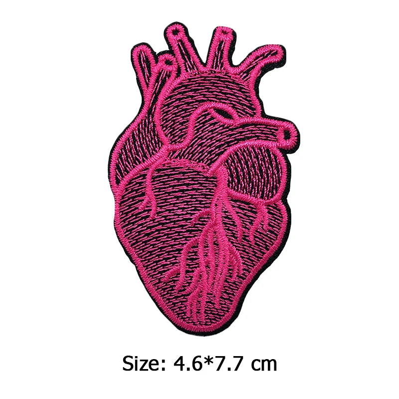 

Flower bow heart sepia cartoon embroidery patch Pink DIY Iron on patches Clothes Badge Applique Decoration Apparel Garment