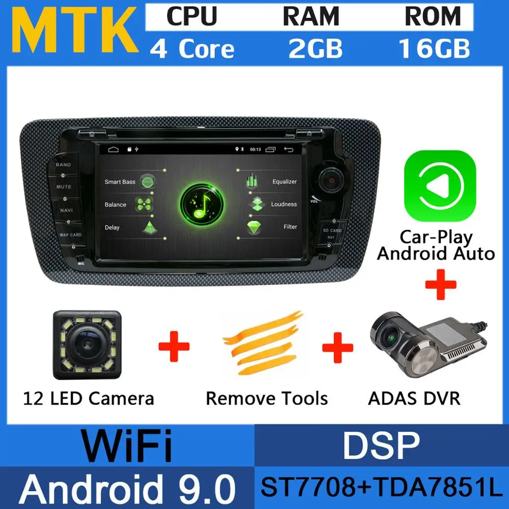 MTK-Adas-Carplay 5 USB порт Android 9,0 PX6/Восьмиядерный автомобильный dvd-плеер для сиденья Ibiza 2009 2010 2011 2012 2013 Автомобильный Радио DSP gps Мультимедиа - Цвет: MTK-Adas-Carplay