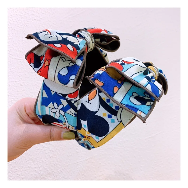 Disney хлопковые комплекты с принтом в виде героев мультфильма повязка на голову