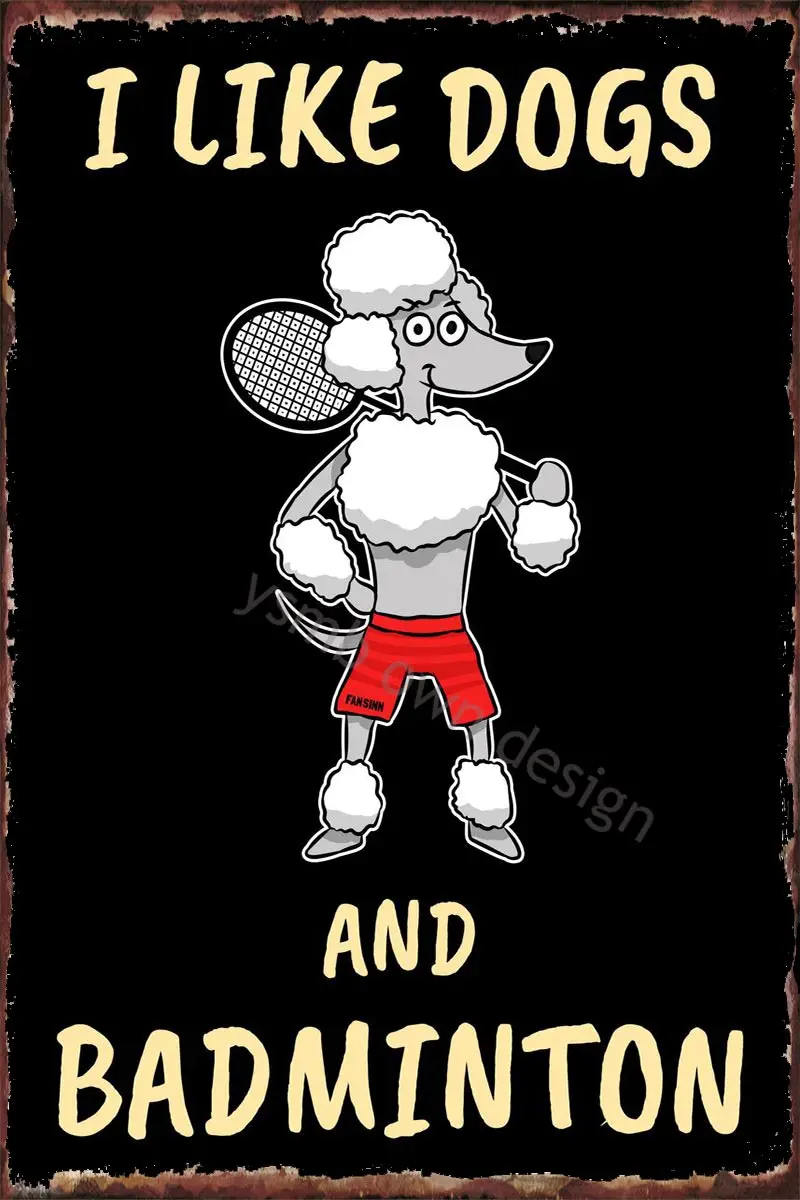 

Жестяная Табличка для бадминтона, декор на стену в стиле «спорта», винтажный металлический Ретро знак для творчества, дома, клуба, мужской п...