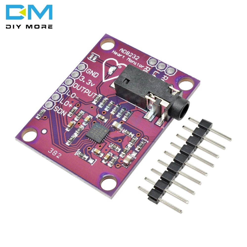 AD8232 physiological measurement Heart Pulse ECG Monitor Sensor Module Single Lead Rate Developemt Kit | Электронные компоненты