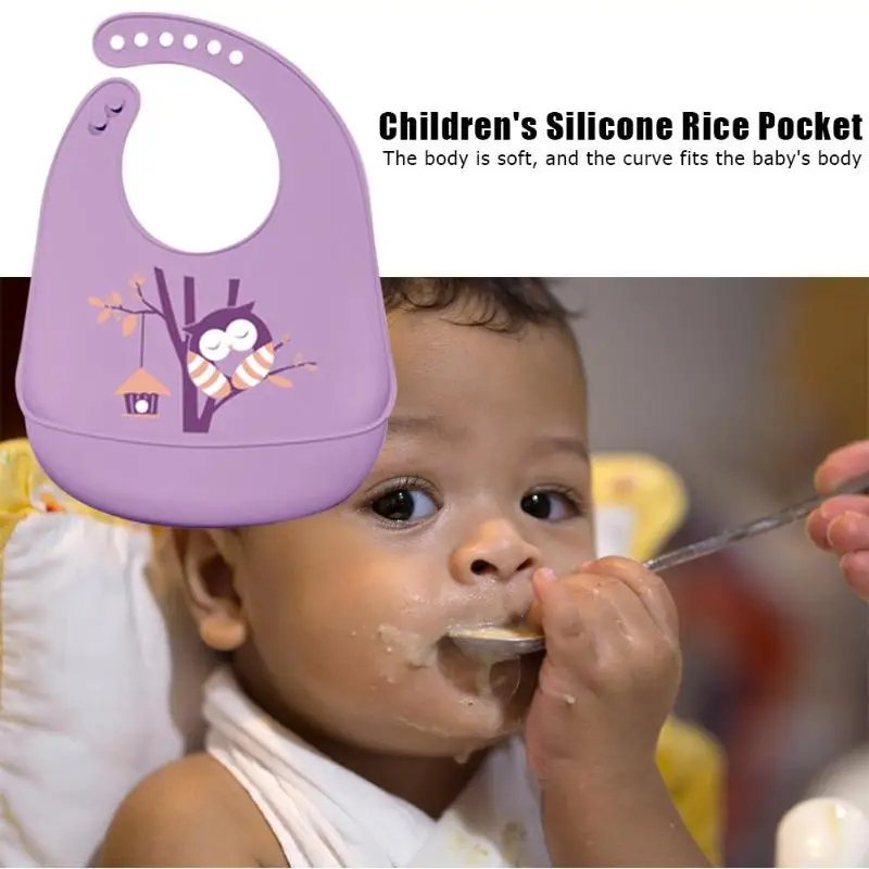 1 PC Cartoon Baby Apron Windproof Infant Eating Silicone Kids Bib Newborn Feeding Adjustable Disposable | Детская одежда и обувь