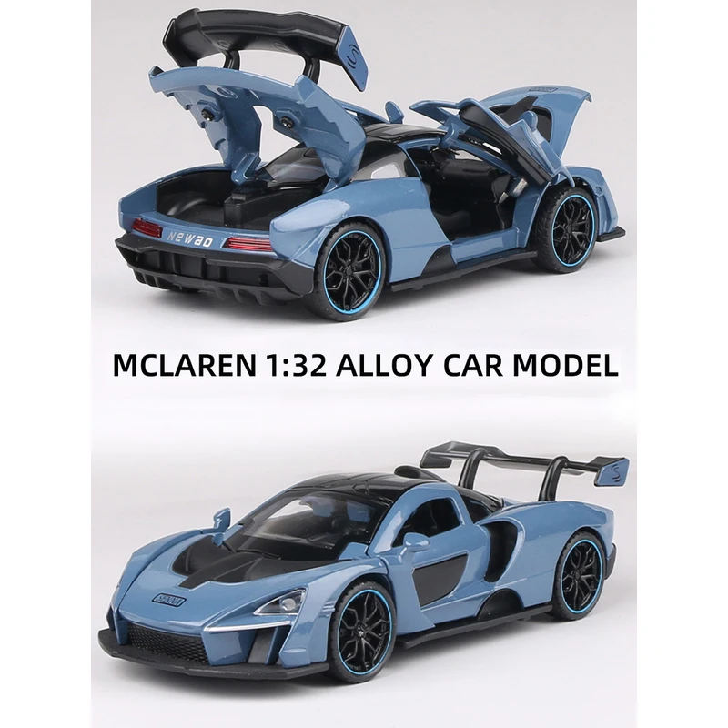 

Новинка 2021, модель McLaren Senna из сплава 1/32, модель металлического автомобиля со звуком и светом, игрушечная машинка, игрушки, подарки для детей
