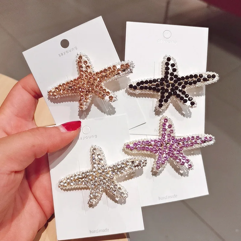 

Cystal Accessories Fashion Barrette Pins Clips For Hair Rhinestones Hairpins