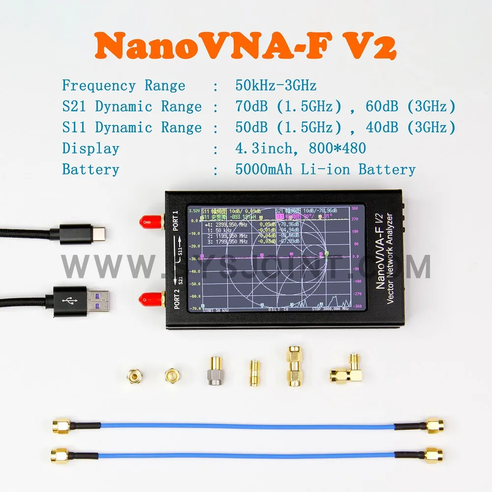 Векторная антенна NanoVNA-F/V2 Векторный анализатор сетевой антенны 1 5 ГГц/3 ГГц 4 3
