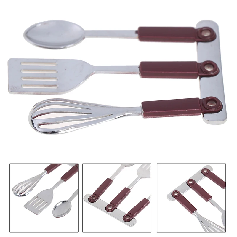 

1Set Kitchen Dollhouse Miniature Mini Cookware Tools Miniaturas Casa 1:12 DIY Dollhouse Accessories Kit