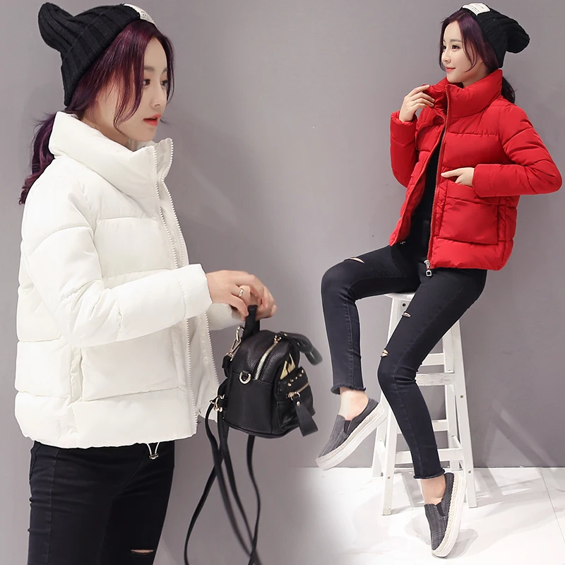 Женская короткая куртка Parkas Mujer 2019 зимняя пальто модное осеннее однотонное