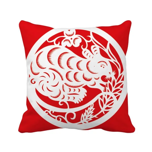 Бумажная крыса животное Китай Зодиак искусство диванная подушка квадратный