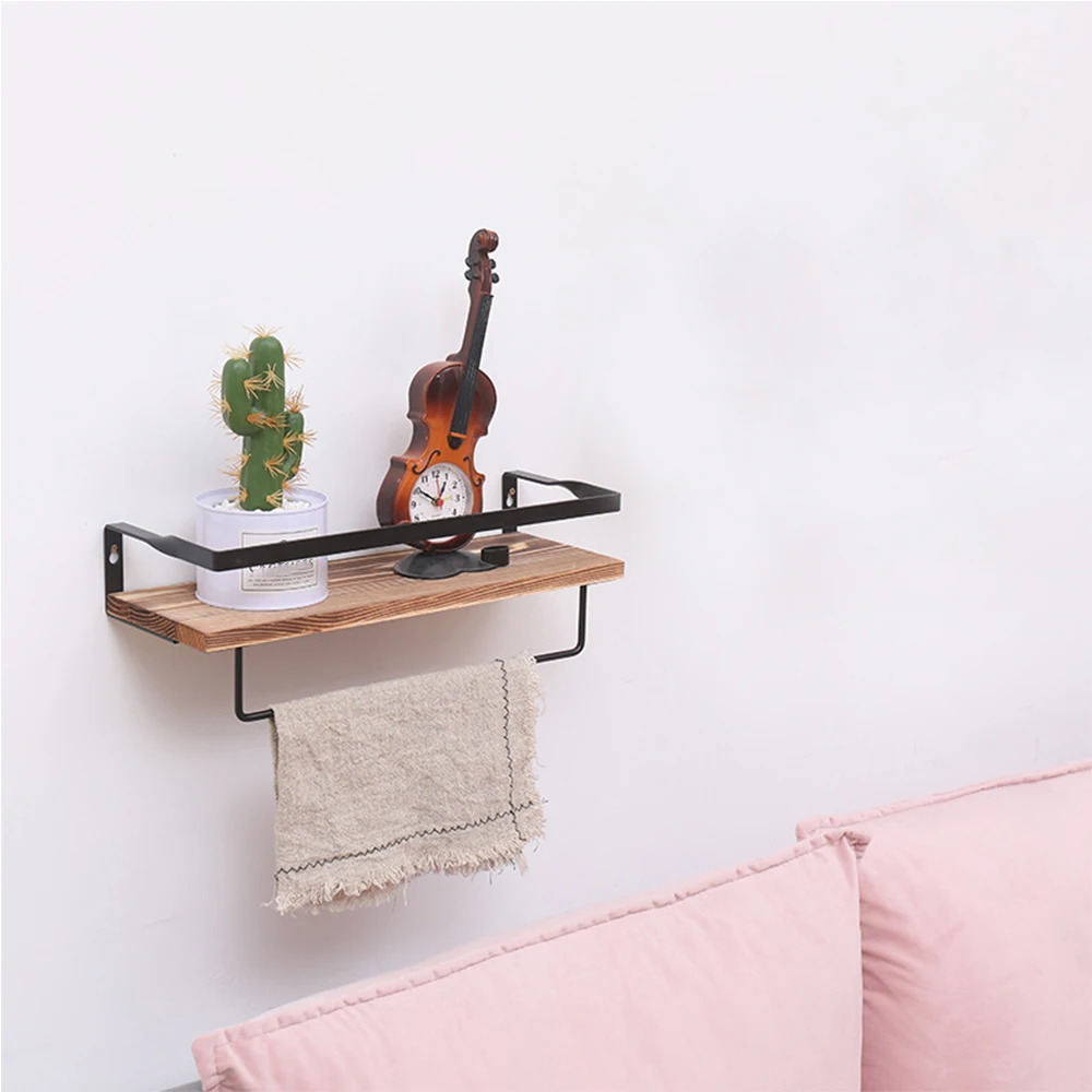 

Деревянные и металлические настенные кронштейны с нижними Вешалками Для детской спальни, настенные полки для хранения