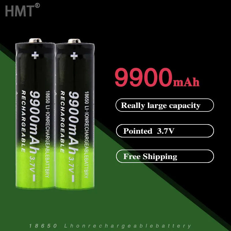 

2021 New 18650 3.7V 9900mAh Rechargeable Battery 2/4/8pcs Battery + 4 Slots 3.7V 18650 USB charger Free shipping Fast delivery