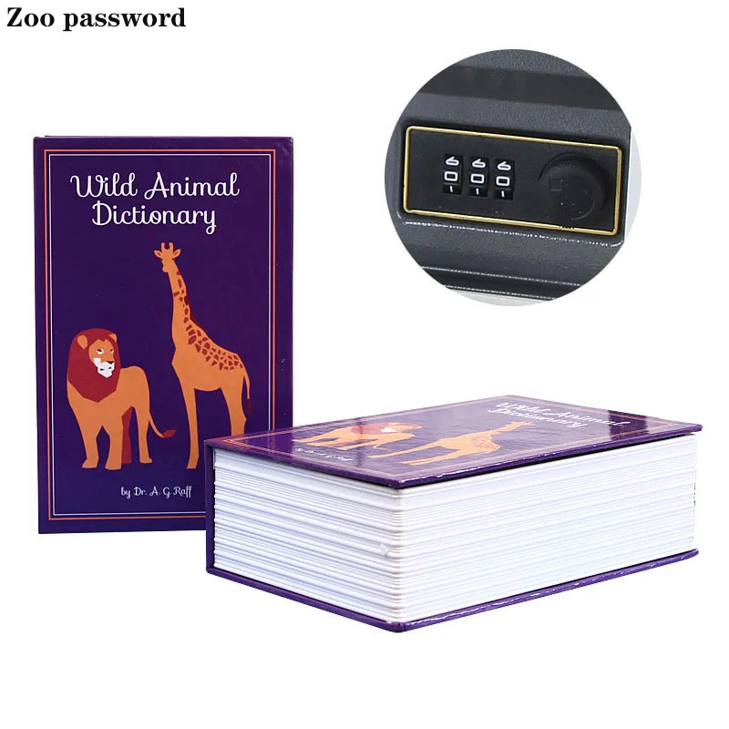 Zoo Креативная книга оригинальная Банкомат копилка деньги Сейф депозит деньги кассовый ящик монета alcancia Сейф депозит пароль копилка для детей - Цвет: Zoo