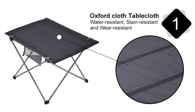

Outdoor Camping Table Portable Foldable Desk Furniture Computer Bed Ultralight Aluminium Hiking Climbing Picnic Folding Tables