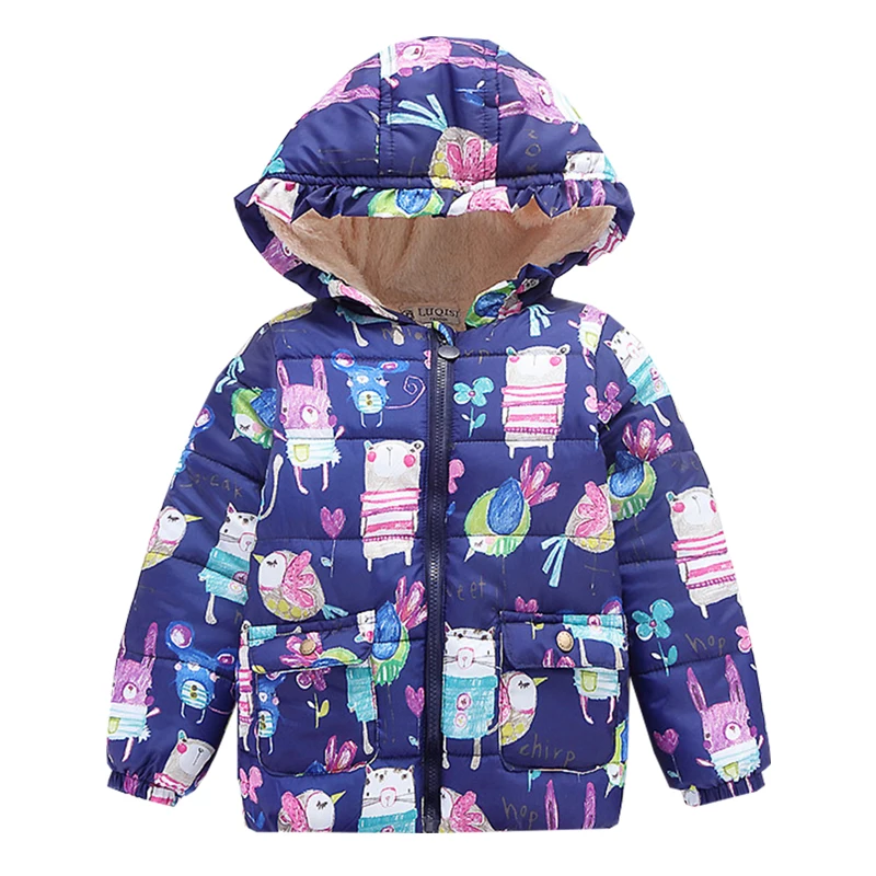 Зимняя Вельветовая теплая куртка для девочек от 2 до 6 лет Одежда Качественная