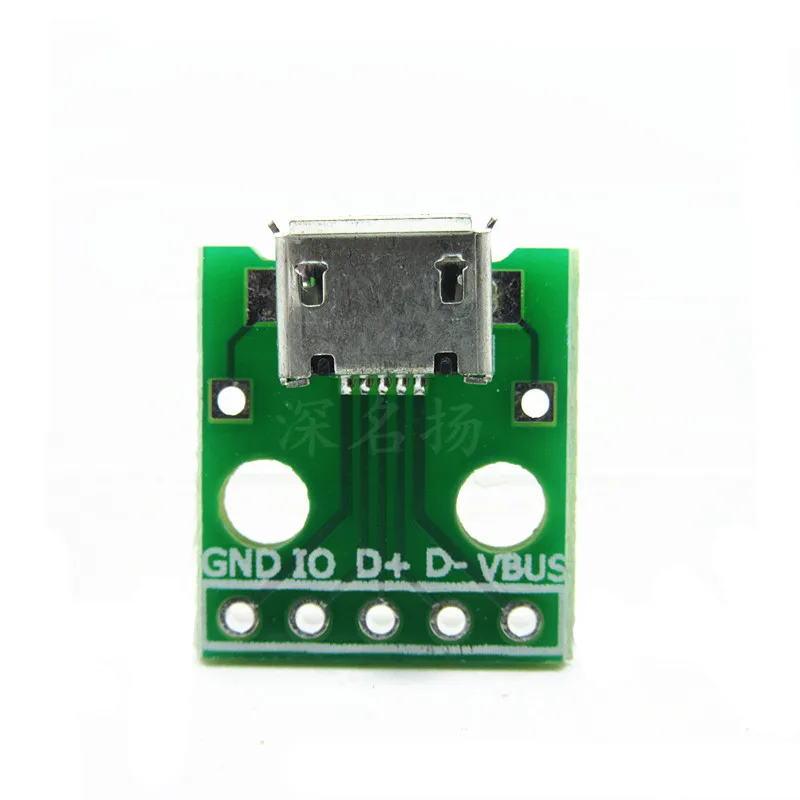 5 шт 100 шт micro usb для dip адаптера 254 мм 5pin р