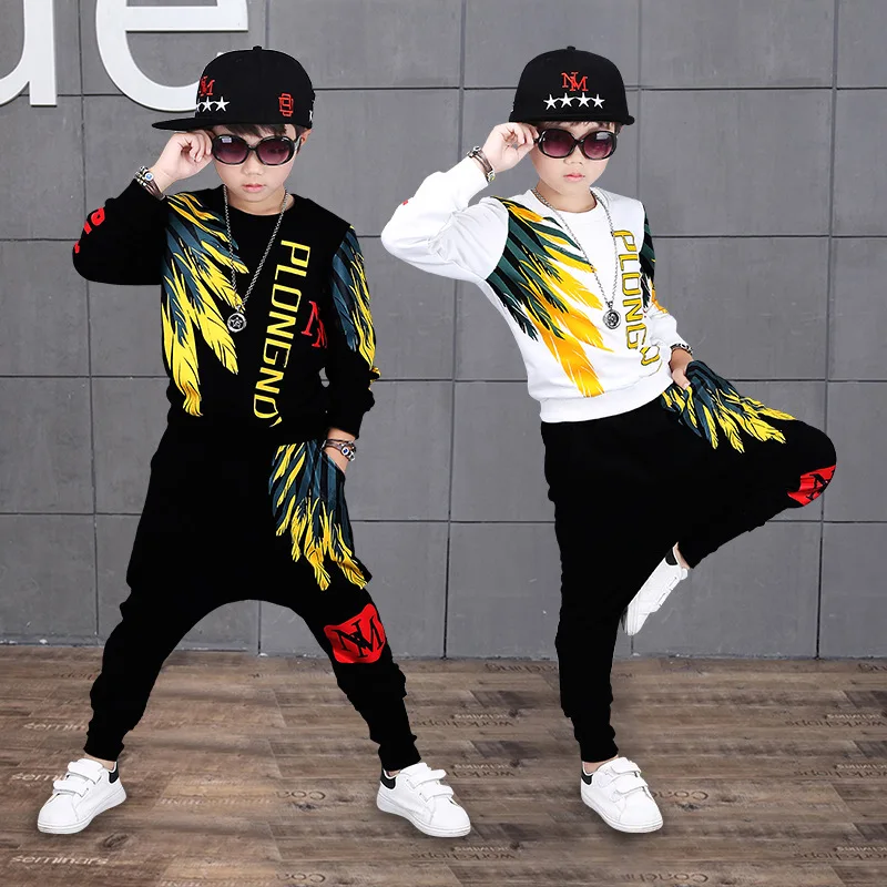 

2022 spring Children Clothing Boys Long Sleeve Sports Suits Autumn Kids Tracksuits Teenager Boys Hip Hop 6 7 8 9 5 4 10 12 Years
