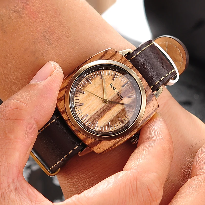Relogio masculino BOBO BIRD Wood часы для мужчин Лидирующий бренд кварцевые наручные в