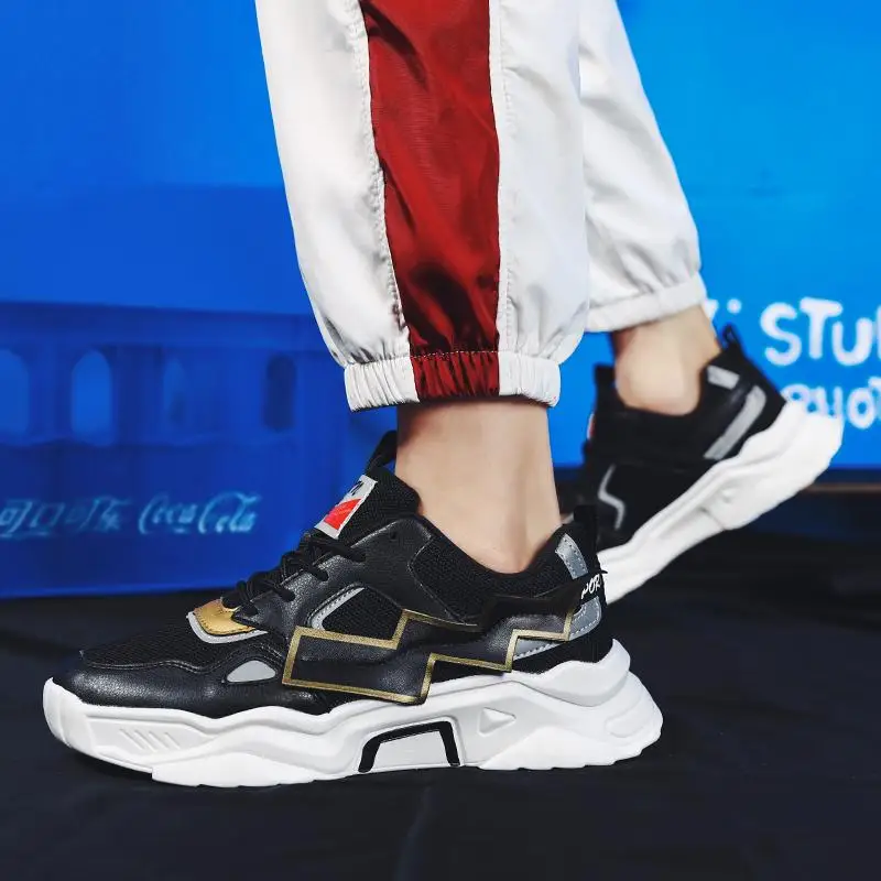 

Fashionable Men's Running Shoes Thick-soled Daddy Shoes Couple Casual Shoes High Quality Cartoon Jogging Height Increasing Shoes