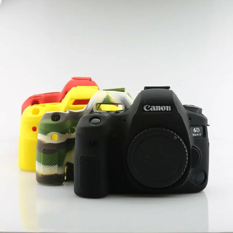 

Soft Silicone Skin Housing Protective Cover For Canon EOS 6D 6D2 Mark II 2 Silicone Camera Body Cover Protector Case Frame