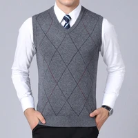 2020 new fashion brand sweater for mens pullover vest slim fit jumpers knitwear plaid autumn korean style casual men clothes