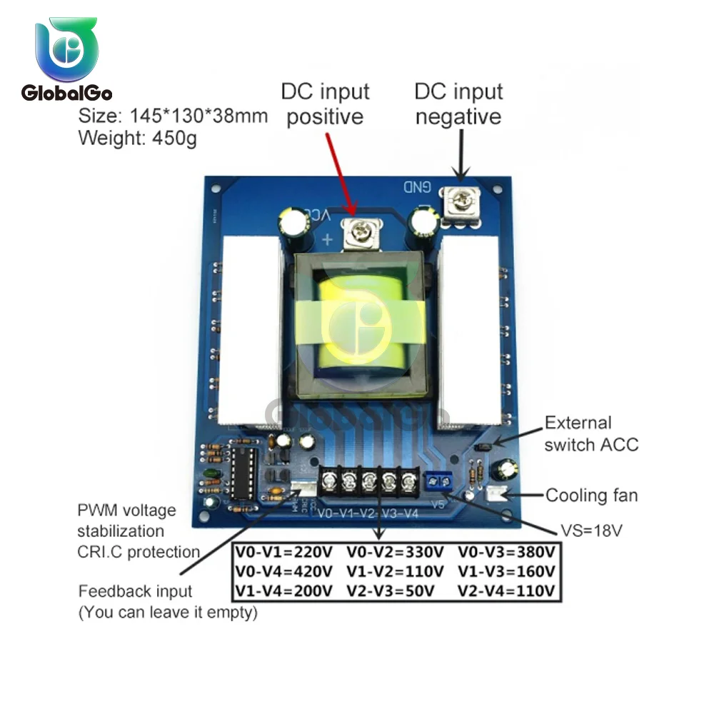 Инверторный модуль 500 Вт 1000 12 В постоянного тока плата высокочастотного модуля