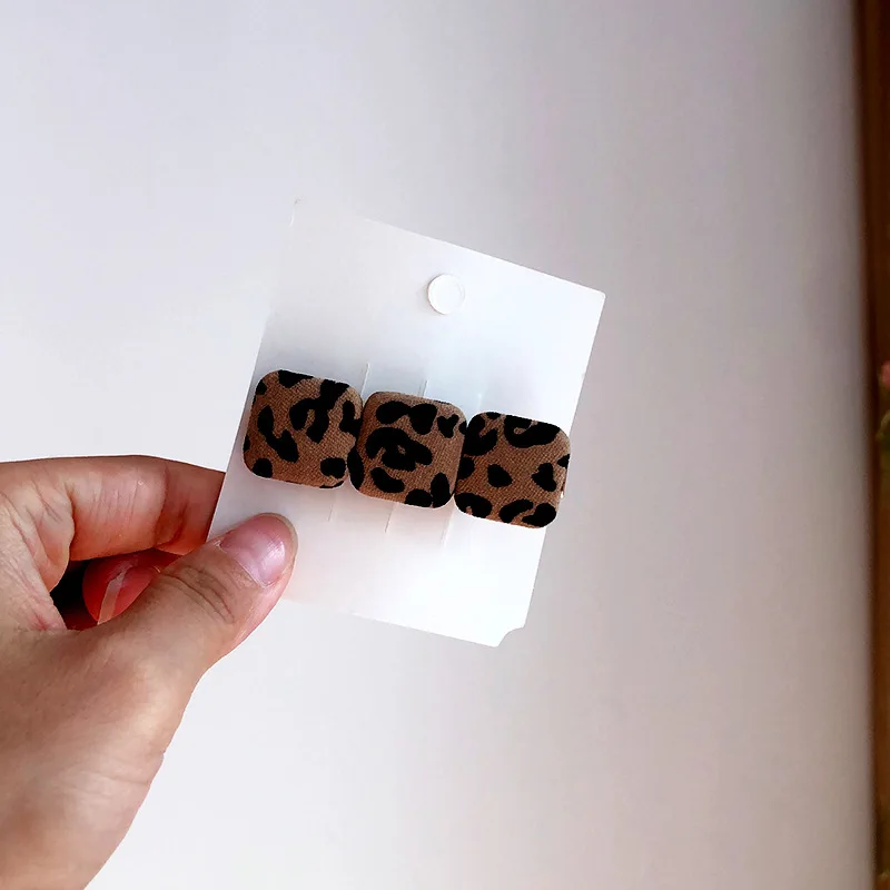 

Fashion Leopard Zebra Hair Clips Square Geometric Hair Barrette Vintage Hairpins for Women Girls Hairclips Hairgrip Headwear