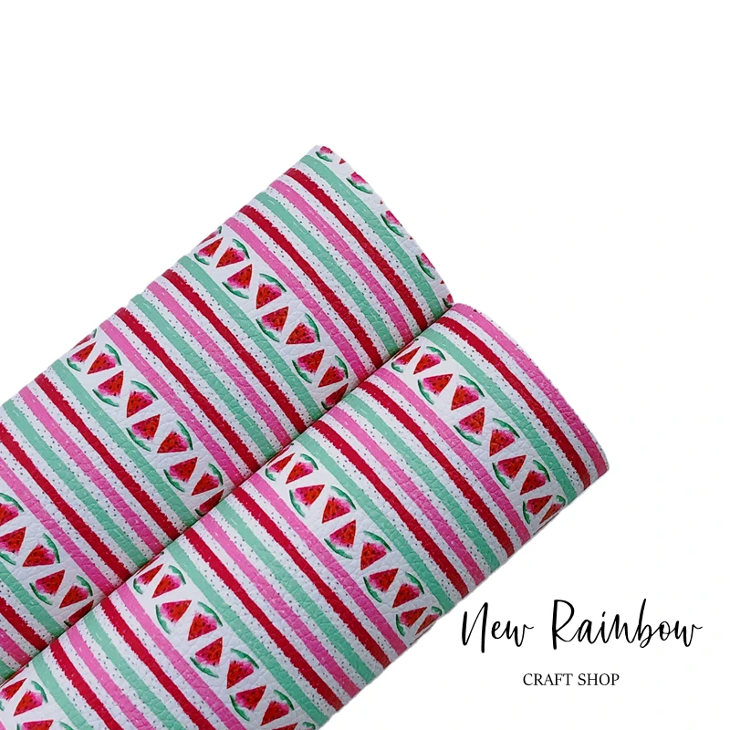 Новинка лист радужной расцветки из искусственной кожи А4 22 х30 см в полоску для