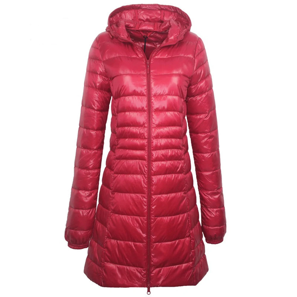 Red Wine Wipalo, 7XL размера плюс, длинный пуховик, женский зимний ультра легкий пуховик, женский пуховик с капюшоном, пальто для женщин, большие размеры - Цвет: Red Wine