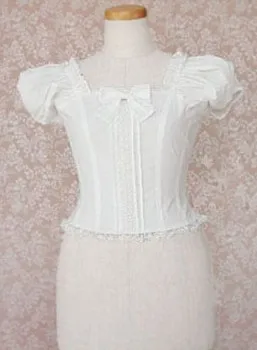 

Новинка, белая хлопковая рубашка Лолита с кружевом, повседневная одежда, милая хлопковая обтягивающая Облегающая рубашка на заказ для разм...