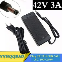 42V 3A Li-ion Battery Charger For 10S 36V lithium battery electric bike electric scooter Charger Plug DC/XLR/RCA/IEC connector