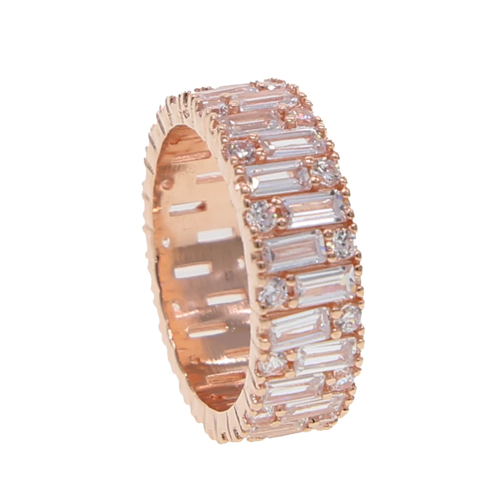 Кольцо вечное обещание цвет розового золота AAAA Фианит обручальное свадебное