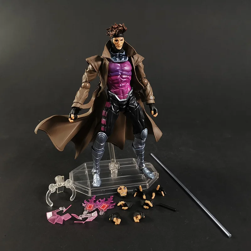 Marvel Revoltech X-Men Wolverine Magneto Deathstroke Psylocke Gambit PVC Action Figure with Accessories images - 6
