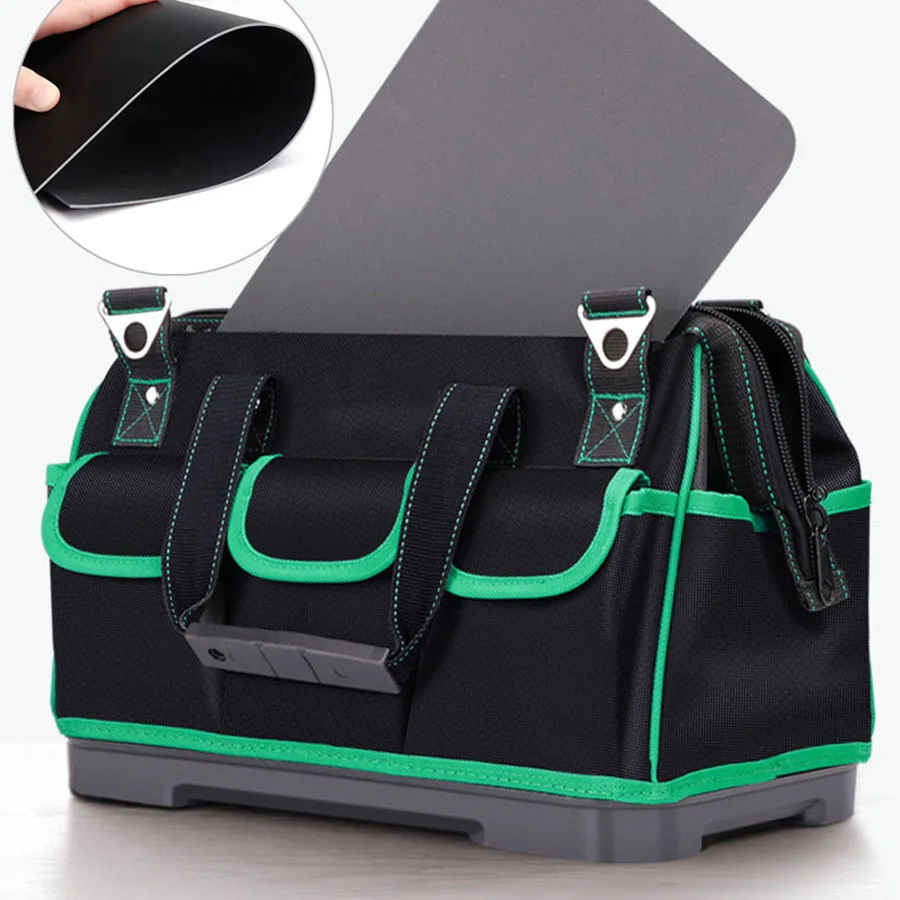 Enlarge Multifunctional Tool Bag Oxford Cloth Green Profesional Electrician Special Tool Storage Waterproof Portable Wrench Organizer