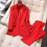 high quality suit pants two piece suit women m 5xl 2022 new high quality ladies blazer business casual trousers