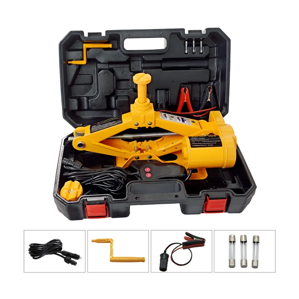 

12V Car Electric Jacks 170-420mm with LED Floor Jack Set Tire Replacing Repair Tools Kit Auto Lifting Repair Tools Kit